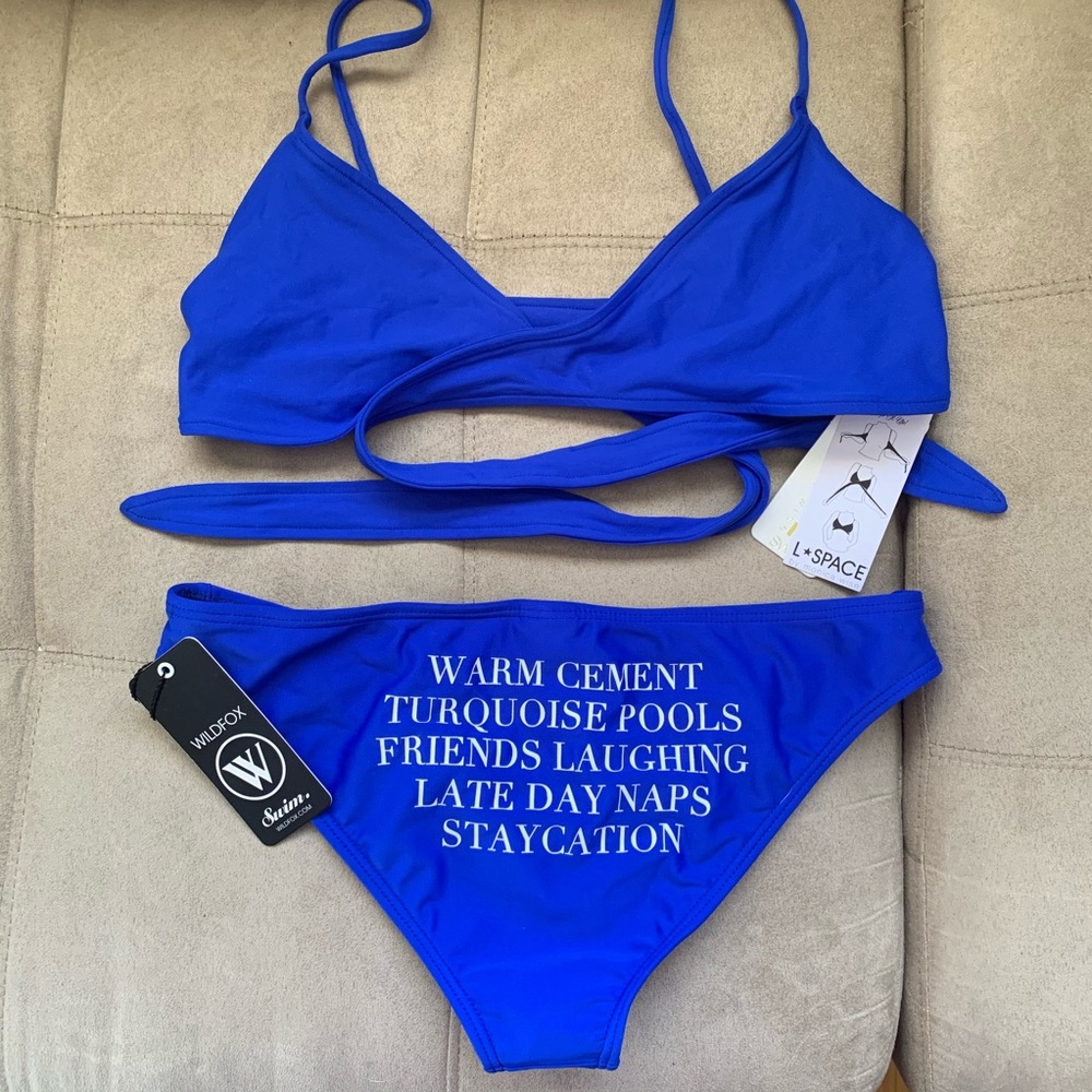 NEW 2 piece wild fox and Lspace bikini
